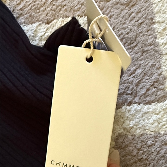 Commense Black Ribbed Knit Top - Picture 3 of 3